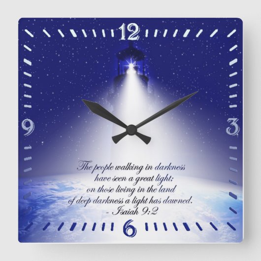Horloge Carrée 9:2 Christmas Square Wall Clock (Recto)
