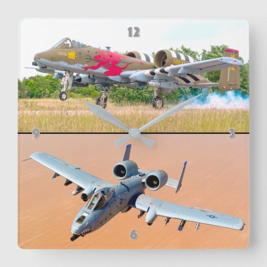 HORLOGE CARRÉE A-10C THUNDERBOLT II (Recto)