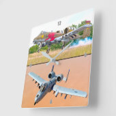 HORLOGE CARRÉE A-10C THUNDERBOLT II (Angle)