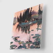 Horloge Carrée A Fine Catch par John Clymer (Angle)