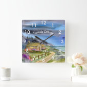 Horloge Carrée À la lumière de la lune argentée (Maison)