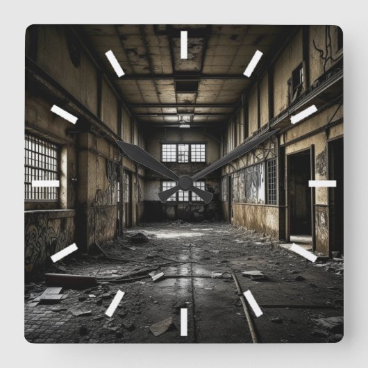 Horloge Carrée À l'intérieur d'une station abandonnée (Recto)