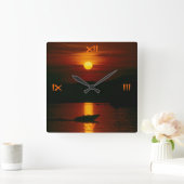 Horloge Carrée À qui le temps passe (Maison)