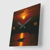 Horloge Carrée À qui le temps passe (Angle)