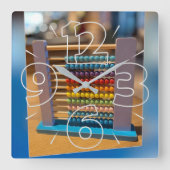 Horloge Carrée Abacus premier ordinateur (Recto)