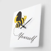 Horloge Carrée Abeille toi-même (Angle)