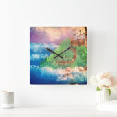 Horloge Carrée About to get washed away (Maison)