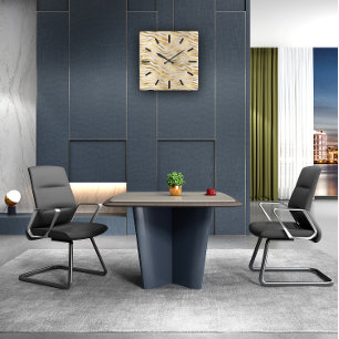 Horloge Carrée Abrégé sur animal noir de tigre de sépia grise