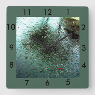 Horloge Carrée Abrégé sur jour pluvieux