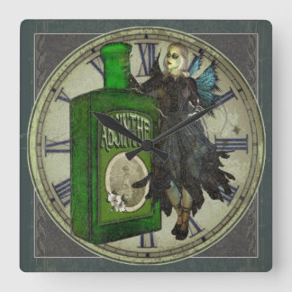 Horloge Carrée Absinthe Fairy - La Fée Verte - La Fée Verte