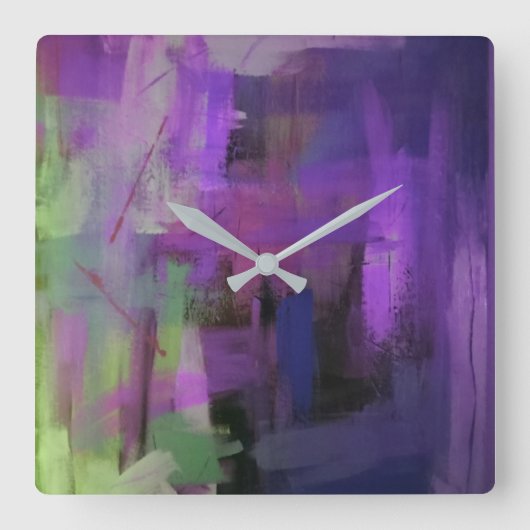 Horloge Carrée Abstract Design Wall Clock (Recto)