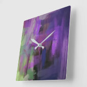 Horloge Carrée Abstract Design Wall Clock (Angle)