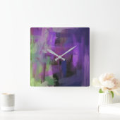 Horloge Carrée Abstract Design Wall Clock (Maison)