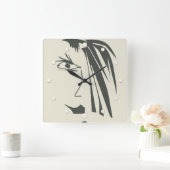 Horloge Carrée Abstract Face. (Maison)