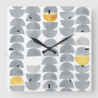Abstract Gray Watercolor Crescent Pattern