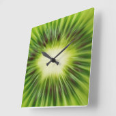 Horloge Carrée Abstract kiwi (Angle)