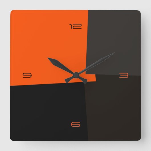 Horloge Carrée Abstract Retro Color Geometric Pattern #3 (Recto)