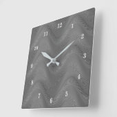 Horloge Carrée Abstract Wavy Striped Pattern 8 (Angle)