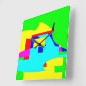 Horloge Carrée Abstrait (Angle)