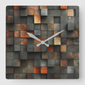 Horloge Carrée Abstrait (Recto)