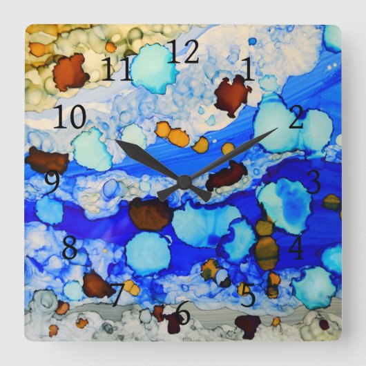 Horloge Carrée Abstrait 23 (Recto)