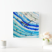 Horloge Carrée Abstrait 24 (Maison)