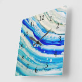 Horloge Carrée Abstrait 24 (Angle)