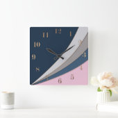 Horloge Carrée Abstrait imprimé simple géométrique moderne (Maison)