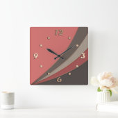 Horloge Carrée Abstrait imprimé simple géométrique moderne (Maison)