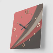 Horloge Carrée Abstrait imprimé simple géométrique moderne (Angle)