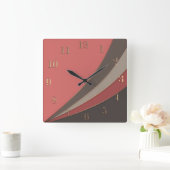 Horloge Carrée Abstrait imprimé simple géométrique moderne (Maison)