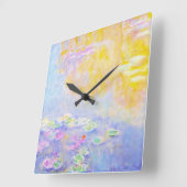 Horloge Carrée abstrait, nénuphars 7 (Angle)