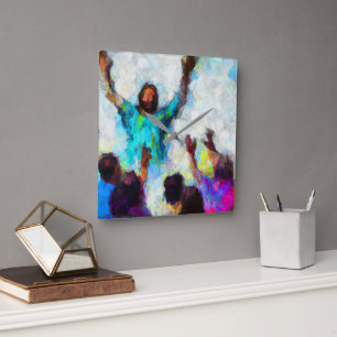 Horloge Carrée Abstrait Seigneur Nous Avons Besoin De Vous Mainte