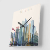 Horloge Carrée Abu Dhabi, United Arab Emirat | Skyline (Angle)