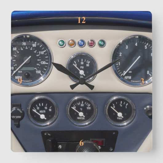 Horloge Carrée AC Cobra (Recto)