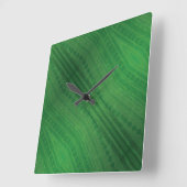 Horloge Carrée Acceptation | Motif de Boho écologique (Angle)