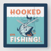 Horloge Carrée Accompagné sur la pêche (Recto)