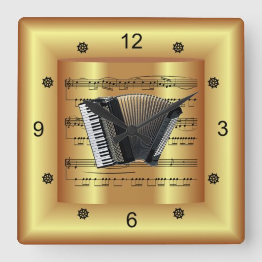 Horloge Carrée Accordéon (Recto)