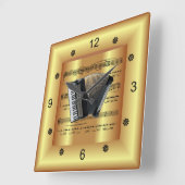 Horloge Carrée Accordéon (Angle)