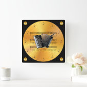 Horloge Carrée Accordéon (Maison)