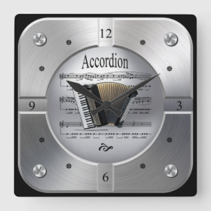 Horloge Carrée Accordéon Sheet Music