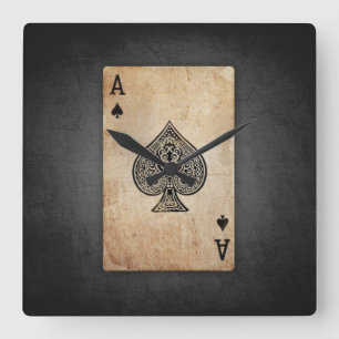 Horloge Carrée Ace of spades