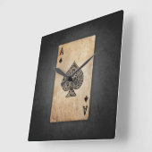 Horloge Carrée Ace of spades (Angle)