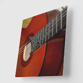Horloge Carrée Acoustic Guitar Wall Clock (Angle)