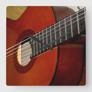 Horloge Carrée Acoustic Guitar Wall Clock