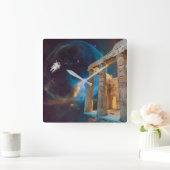 Horloge Carrée Acropole du Parthénon La Grèce rencontre l'espace (Maison)