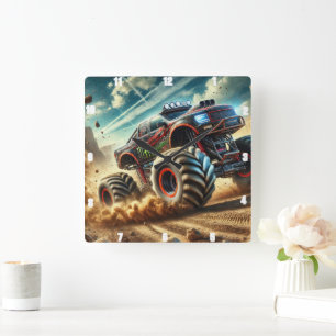 Horloge Carrée Action excitante Hors-route Monster Truck Adventur
