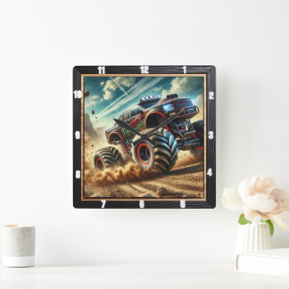 Horloge Carrée Action excitante Hors-route Monster Truck Adventur