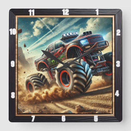 Horloge Carrée Action excitante Hors-route Monster Truck Adventur (Recto)