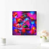 Horloge Carrée Acusticophobie 2 (Maison)